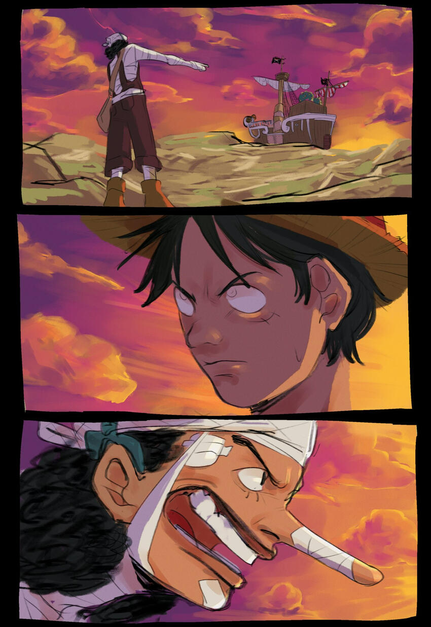 One Piece Water7 usopp VS luffy